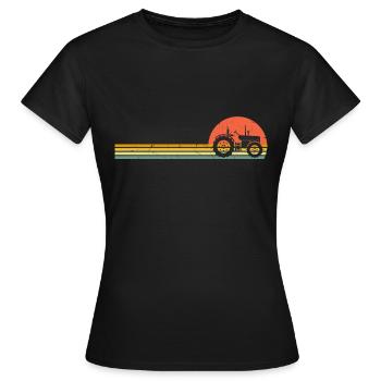 Tractor Retro Farmer Trecker Farmer Vintage - Women's T-Shirt - black - Front - AI Model Female 172 dark (172cm)