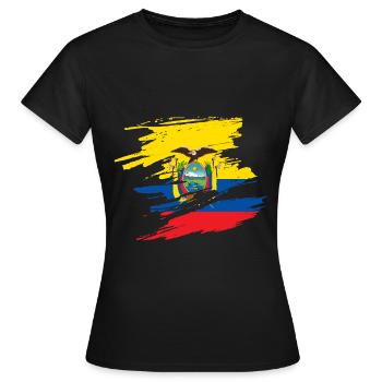 Équateur - T-shirt Femme - noir - Devant - AI Model Female 172 dark (172cm)