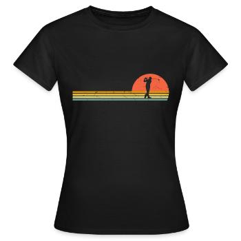 Golf rétro Golfer Vintage Golf - T-shirt Femme - noir - Devant - AI Model Female 172 dark (172cm)
