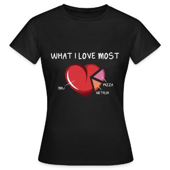 De préférence un cadeau de petit ami ou de petite amie - T-shirt Femme - noir - Devant - AI Model Female 172 dark (172cm)