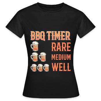 BBQ - Women's T-Shirt - black - Front - AI Model Female 172 dark (172cm)