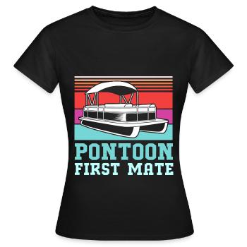 Bateau ponton Bateau Bateaux - T-shirt Femme - noir - Devant - AI Model Female 172 dark (172cm)