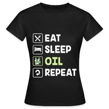 Huile essentielle - T-shirt Femme - noir - Devant - AI Model Female 172 dark (172cm)