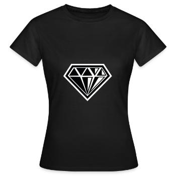 Diamant diamant - T-shirt Femme - noir - Devant - AI Model Female 172 dark (172cm)
