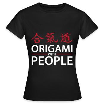 Cadeau d’arts martiaux d’Aïkido - T-shirt Femme - noir - Devant - AI Model Female 172 dark (172cm)
