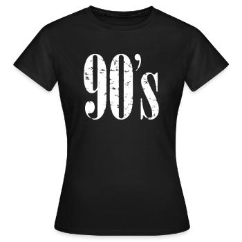 Kind der 90er Jahre - 90's Jahrgang - Neunziger - Frauen T-Shirt - Schwarz - Vorne - AI Model Female 172 dark (172cm)