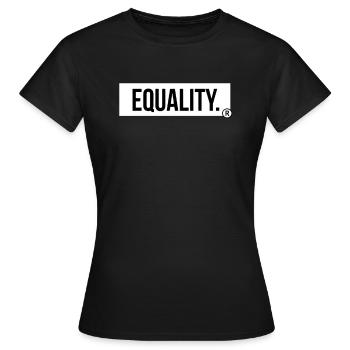 EQUALITY - Women's T-Shirt - black - Front - AI Model Female 172 dark (172cm)
