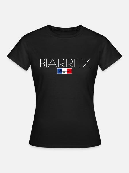 BIARRITZ FRANCE VACANCES FÊTE D’ÉTÉ (w) - T-shirt Femme - noir