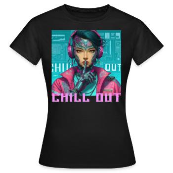 Se détendre - T-shirt Femme - noir - Devant - AI Model Female 172 dark (172cm)