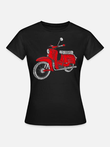 Schwalbe - GDR Moped - GDR Scooter -Vintage - Women's T-Shirt - black