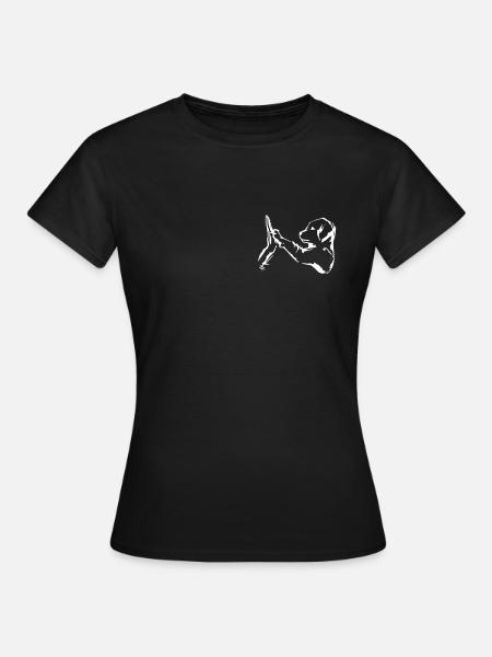 hund gibt 5 - high five - Frauen T-Shirt - Schwarz