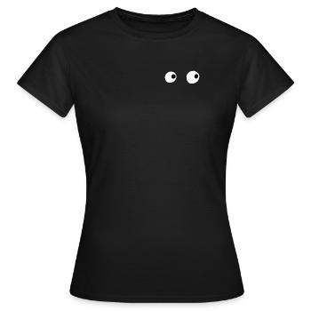 Augen - Frauen T-Shirt - Schwarz - Vorne - AI Model Female 172 dark (172cm)