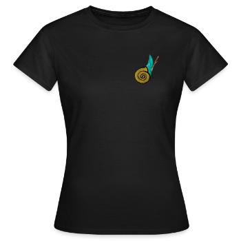 golden snail - Frauen T-Shirt - Schwarz - Vorne - AI Model Female 172 dark (172cm)