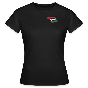 Rayures de style hongrois - T-shirt Femme - noir - Devant - AI Model Female 172 dark (172cm)