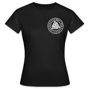 Valknut Runes Odin Symbole Celtique Vikings - T-shirt Femme - noir - Devant - AI Model Female 172 dark (172cm)