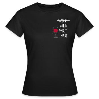 Weck Wein - Frauen T-Shirt - Schwarz - Vorne - AI Model Female 172 dark (172cm)