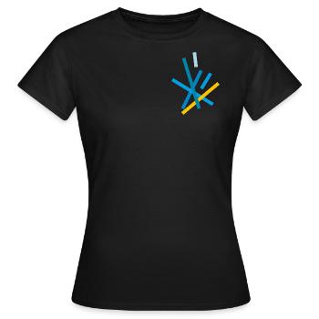 Flicken - Abstrakt - Frauen T-Shirt - Schwarz - Vorne - AI Model Female 172 dark (172cm)