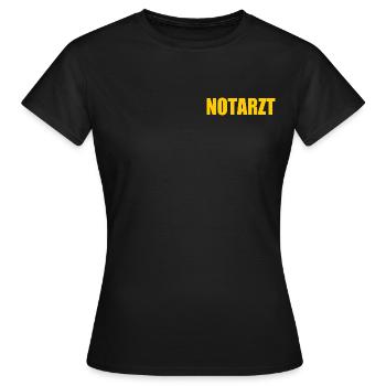 Notarzt - Frauen T-Shirt - Schwarz - Vorne - AI Model Female 172 dark (172cm)