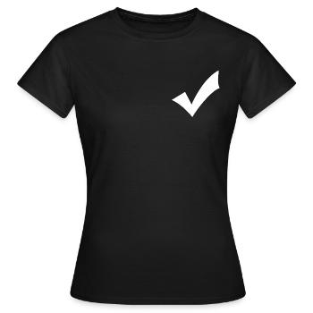 Check mark - white - Women's T-Shirt - black - Front - AI Model Female 172 dark (172cm)