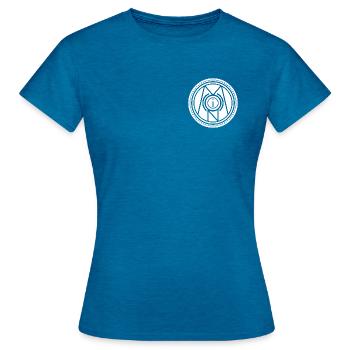 Symbole de la Lune, Bas-Allemand - T-shirt Femme - bleu saphir antique chiné - Devant - AI Model Female 172 dark (172cm)