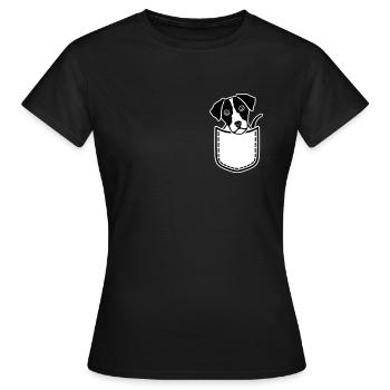 Jack Russell - T-shirt Femme - noir - Devant - AI Model Female 172 dark (172cm)
