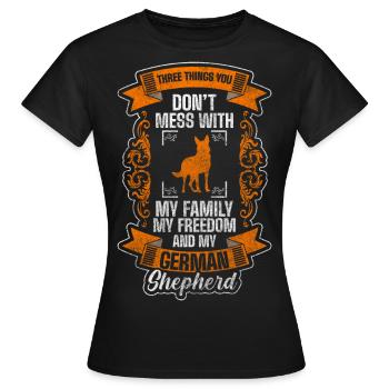 Chien Chien Sports Protection Service Chien de Garde - T-shirt Femme - noir - Devant - AI Model Female 172 dark (172cm)