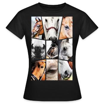 Produkte mit Pferden - Frauen T-Shirt - Schwarz - Vorne - AI Model Female 172 dark (172cm)