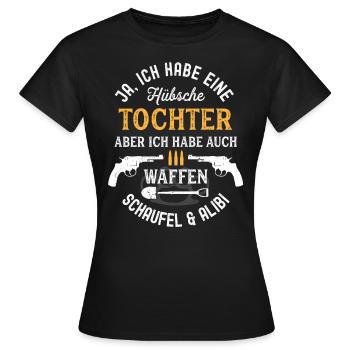 Père fille - T-shirt Femme - noir - Devant - AI Model Female 172 dark (172cm)