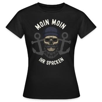 Moin Moin votre emballage - T-shirt Femme - noir - Devant - AI Model Female 172 dark (172cm)
