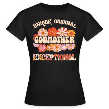 Marraine Unique Originale Exceptionnelle Marraine - T-shirt Femme - noir - Devant - AI Model Female 172 dark (172cm)