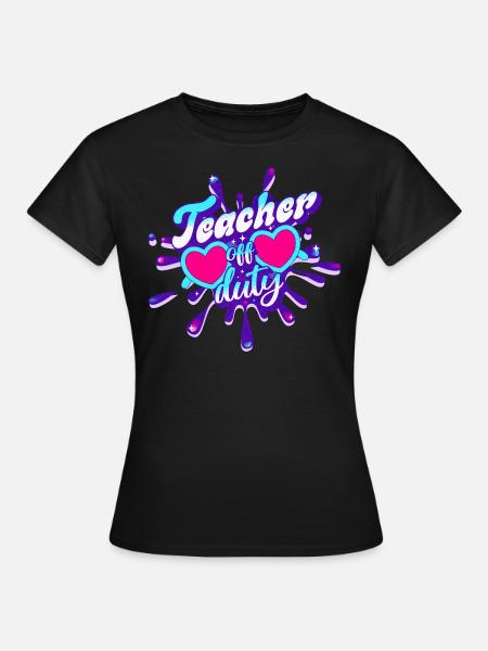 Last day school holidays summer teacher - Women's T-Shirt - black
