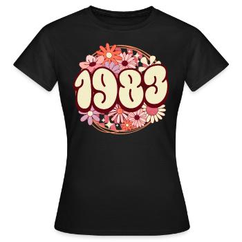 Geburtstagsfeier Frau 1983 40-jähriges Jubiläum - Frauen T-Shirt - Schwarz - Vorne - AI Model Female 172 dark (172cm)