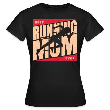 Marathonläufer Mama Beste Läuferin Mama - Frauen T-Shirt - Schwarz - Vorne - AI Model Female 172 dark (172cm)