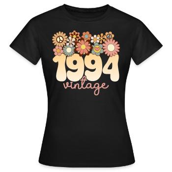 Femme Vintage Année 1994 30 Ans Anniversaire - T-shirt Femme - noir - Devant - AI Model Female 172 dark (172cm)
