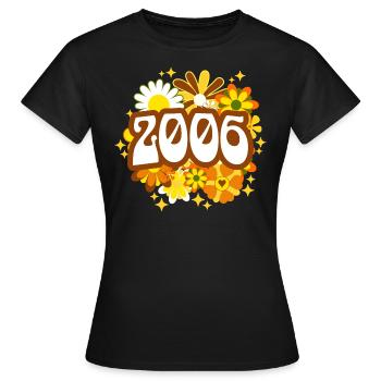 Rétro Groovy Année 2006 Femme 18 Ans Anniversaire - T-shirt Femme - noir - Devant - AI Model Female 172 dark (172cm)