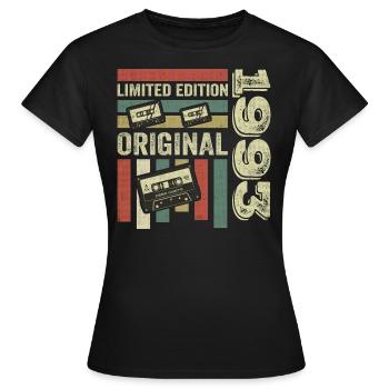 Millésime 1993 - citation d’anniversaire rétro 1993 - T-shirt Femme - noir - Devant - AI Model Female 172 dark (172cm)