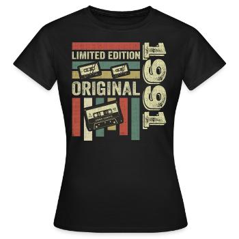 Millésime 1991 - citation d’anniversaire rétro 1991 - T-shirt Femme - noir - Devant - AI Model Female 172 dark (172cm)