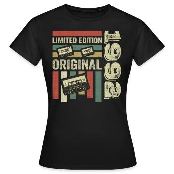 Millésime 1992 - citation d’anniversaire rétro 1992 - T-shirt Femme - noir - Devant - AI Model Female 172 dark (172cm)