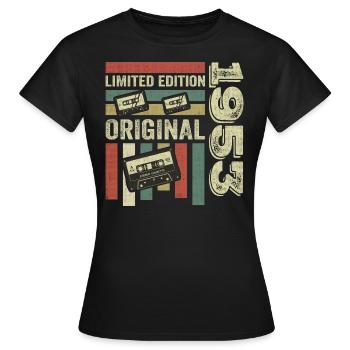 Millésime 1953 - citation d’anniversaire rétro 1953 - T-shirt Femme - noir - Devant - AI Model Female 172 dark (172cm)