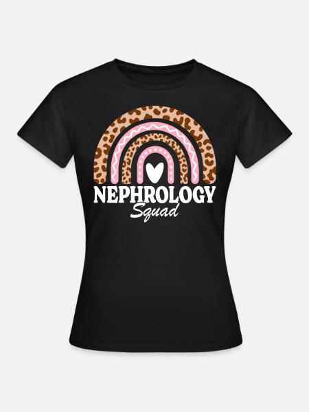 Regenbogen-Nephrologie-Krankenschwester-Team - Frauen T-Shirt - Schwarz