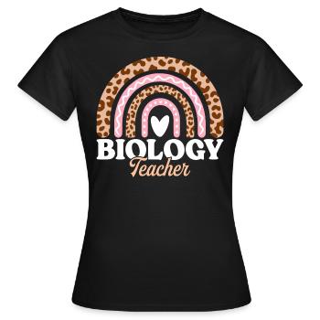 Arc-En-Ciel Prof Femme Enseignante De Biologie - T-shirt Femme - noir - Devant - AI Model Female 172 dark (172cm)