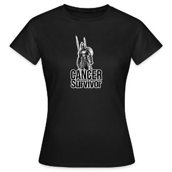 Cancer survivors - Women's T-Shirt - black - Front - AI Model Female 172 dark (172cm)