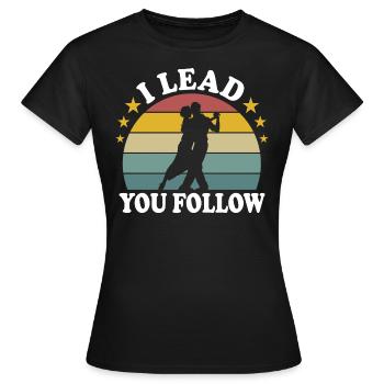 Vintage Gesellschaftstanz Abschlussball Tanz - Frauen T-Shirt - Schwarz - Vorne - AI Model Female 172 dark (172cm)