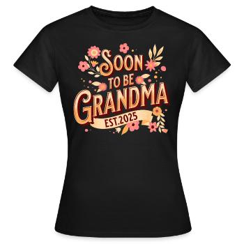 Überraschung bald Oma 2025 Oma - Frauen T-Shirt - Schwarz - Vorne - AI Model Female 172 dark (172cm)