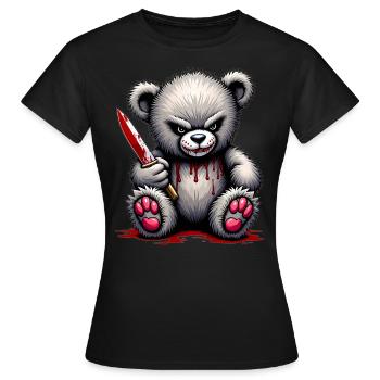 Horreur Teddy - T-shirt Femme - noir - Devant - AI Model Female 172 dark (172cm)