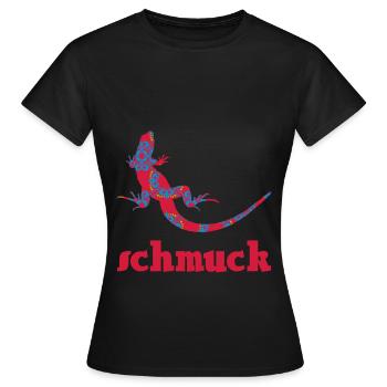 lézards ornementé - T-shirt Femme - noir - Devant - AI Model Female 172 dark (172cm)