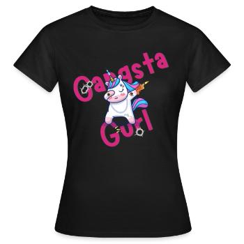 Gangsta Gurl - Frauen T-Shirt - Schwarz - Vorne - AI Model Female 172 dark (172cm)