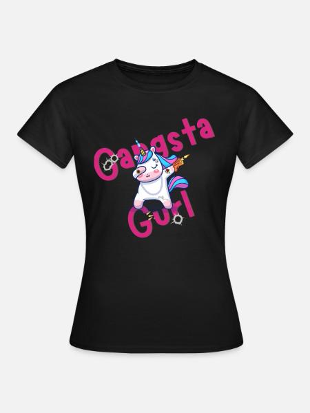 Gangsta Gurl - Frauen T-Shirt - Schwarz