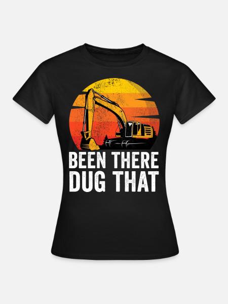 Baggerfahrer Bauarbeiter Bagger - Frauen T-Shirt - Schwarz