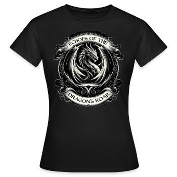 Baroque Dragon's Mighty Roar - Women's T-Shirt - black - Front - AI Model Female 172 dark (172cm)